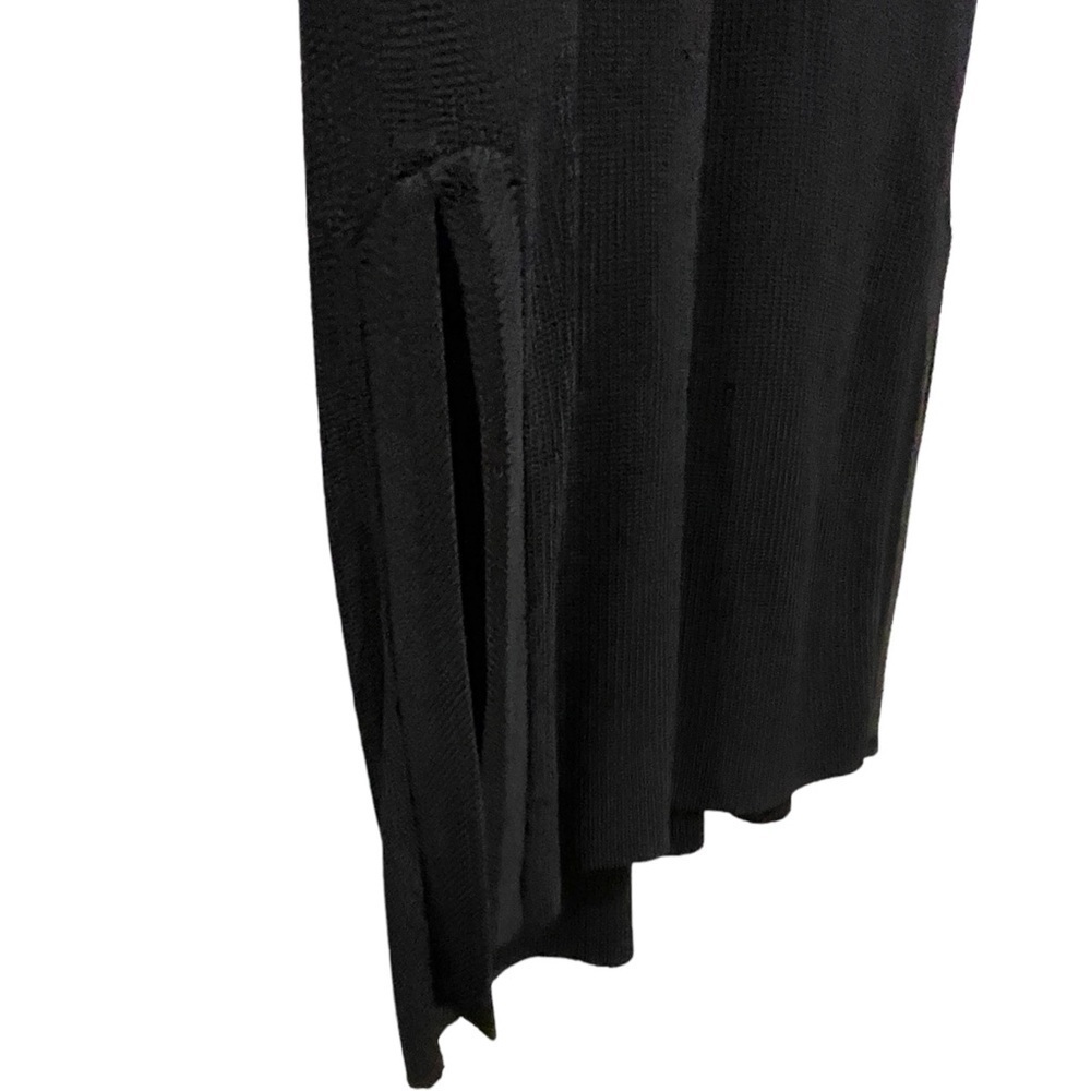 Aritzia Long-line Woven Black Open Front Sweater, M - Picture 6 of 16